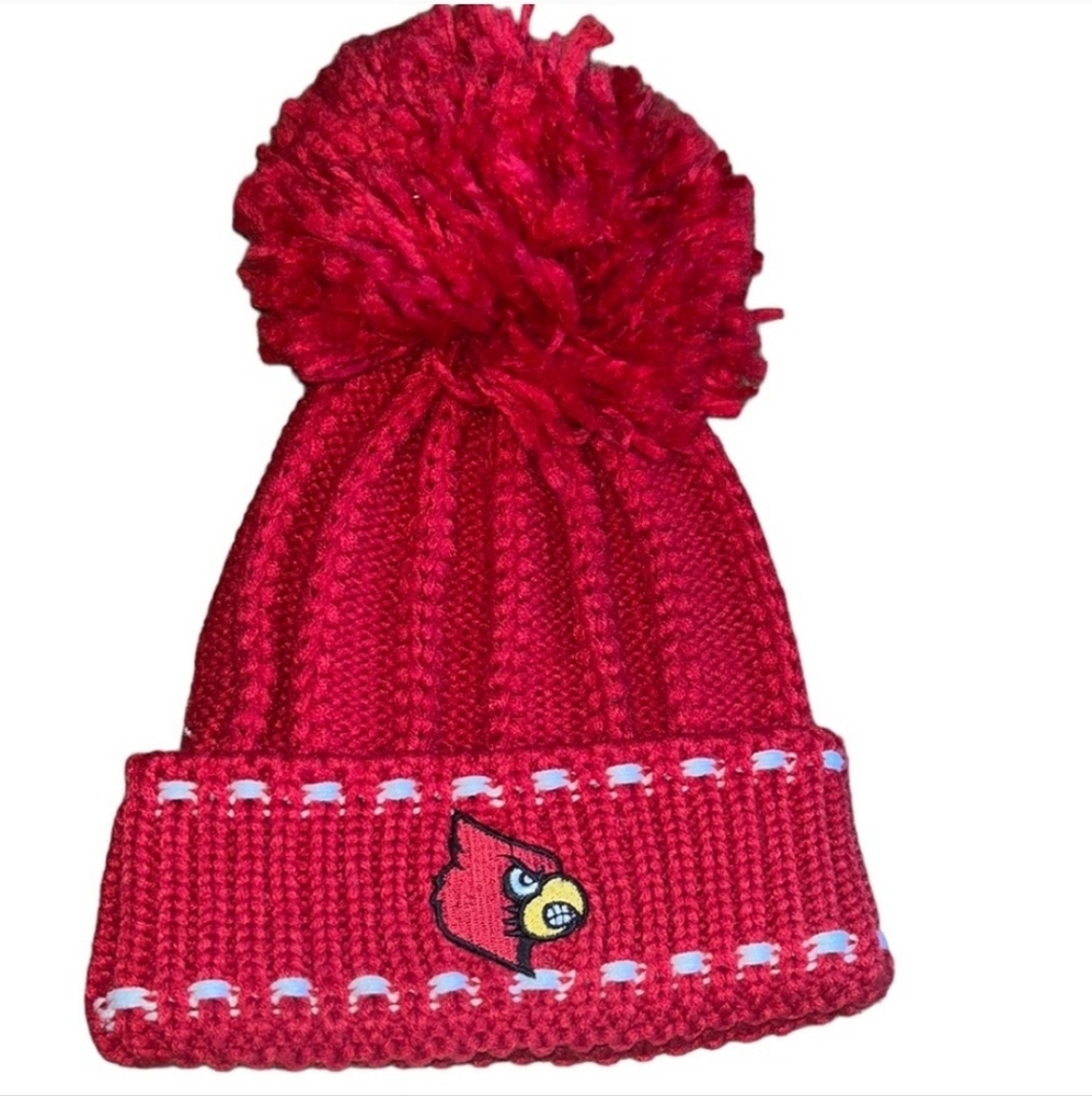 Arizona Cardinals Red Pom Pom Knit Hat